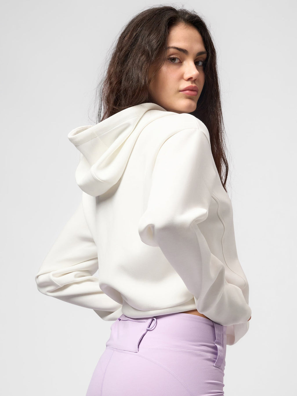 Modal Blend Hoodie And Drawstring Flare Pants Set