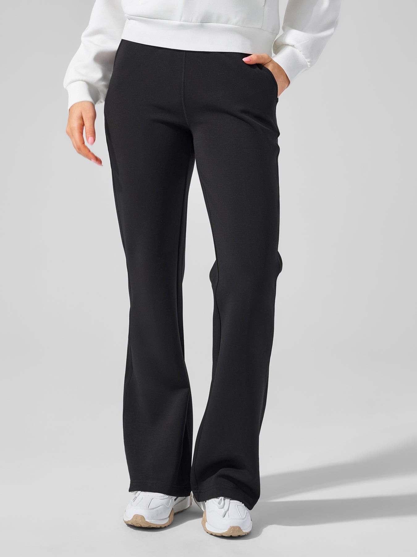 Modal Blend Hoodie And Drawstring Flare Pants Set