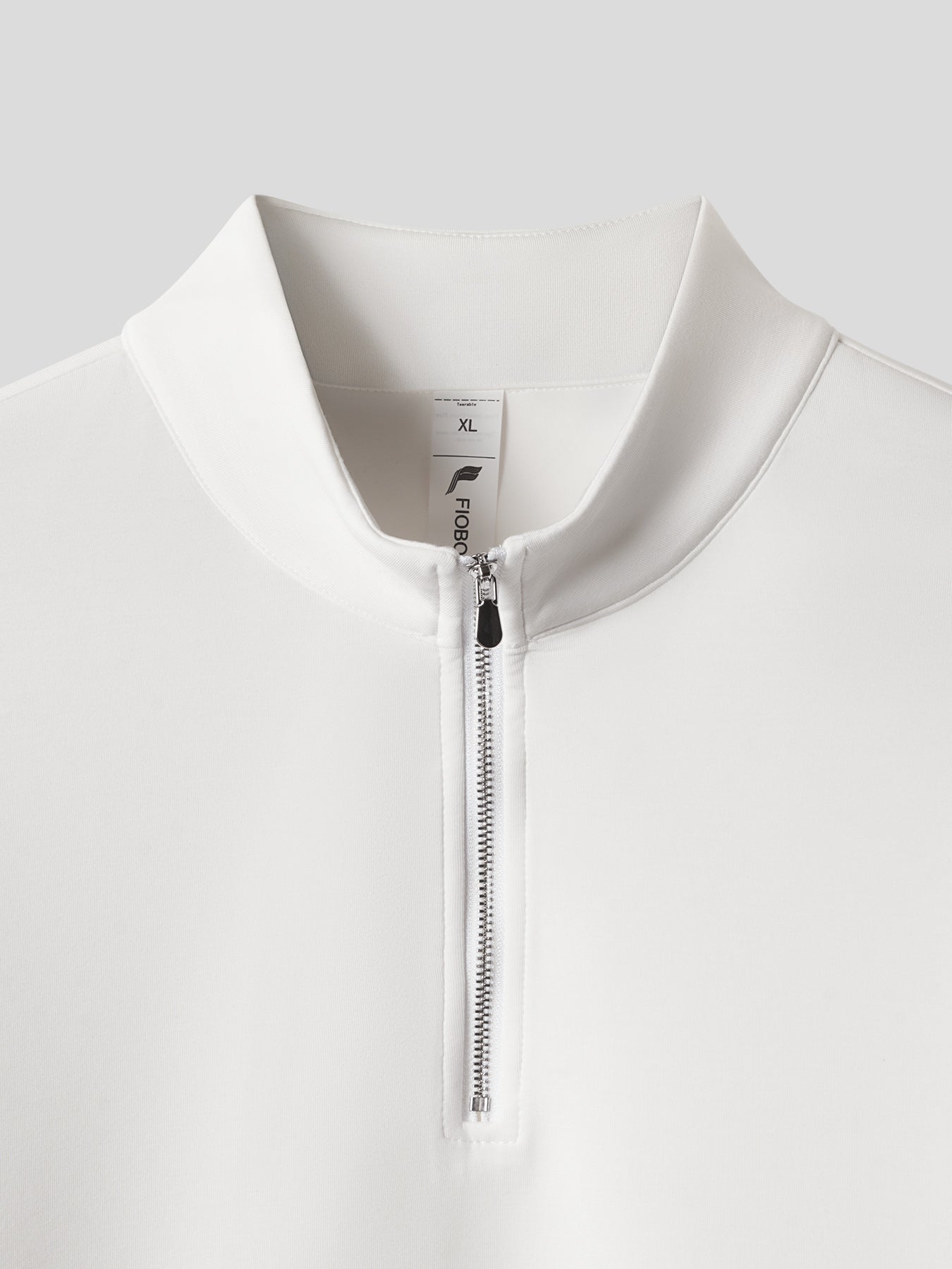 Modal Blend Half-Zip Mock Neck Long Sleeve Tee