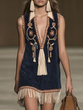 Raven | Women's Embroidered Bohemian Mini Dress