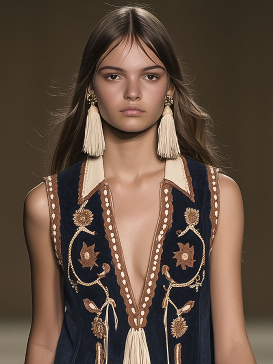 Raven | Women's Embroidered Bohemian Mini Dress